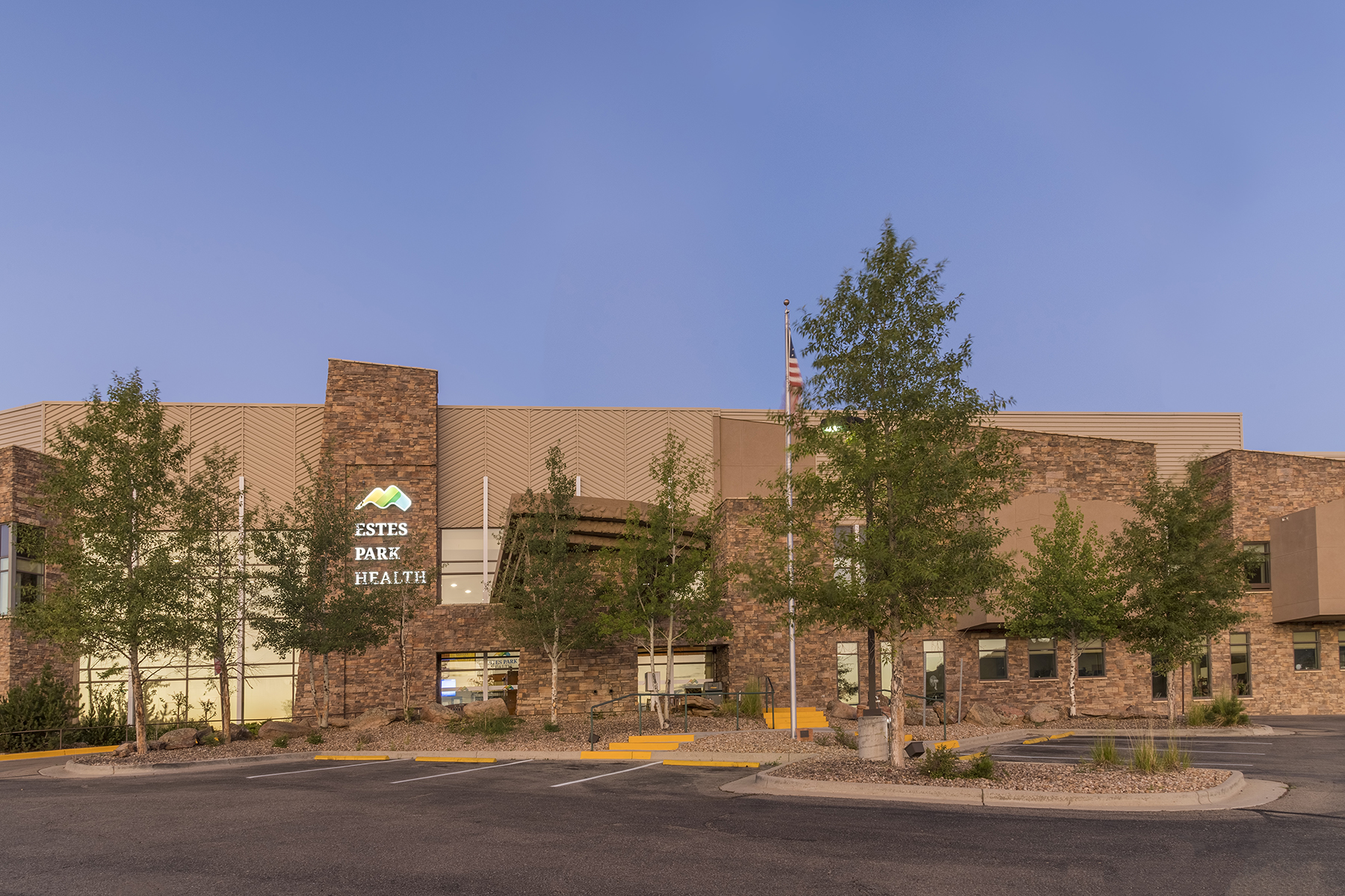 A modern brick building with